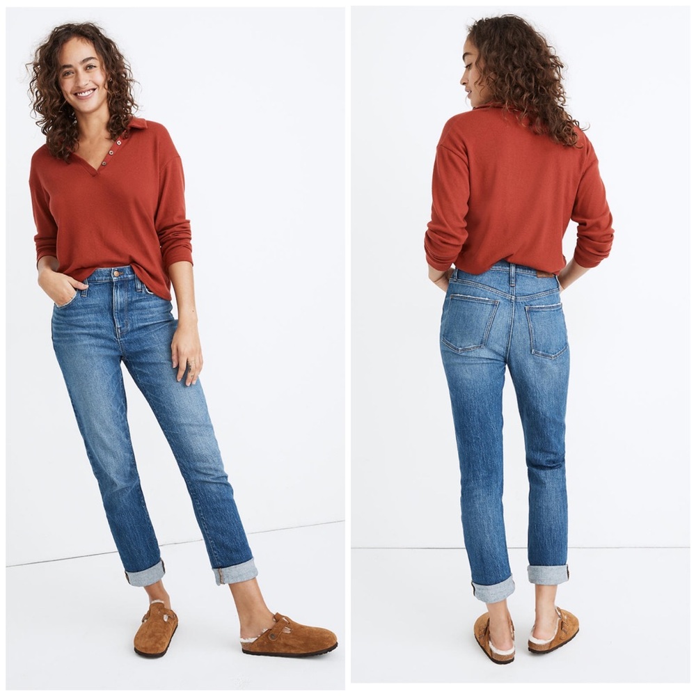 Madewell High-Rise Slim Boyjean Moorland Wash 31